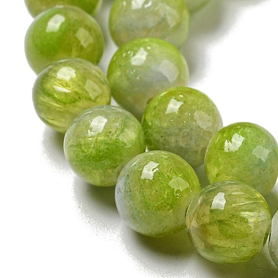 Dyed Natural White Jade Beads Strands G-F764-01A-1