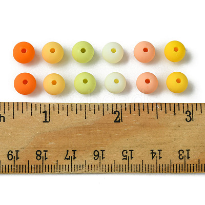 70Pcs Rubberized Style Acrylic Beads MACR-FS0001-71D-1