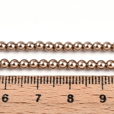Baking Paint Pearlized Glass Pearl Bead Strands HY-N002-3mm-A06-1