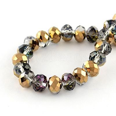 Electroplate Glass Beads EGLA-S003-3-1