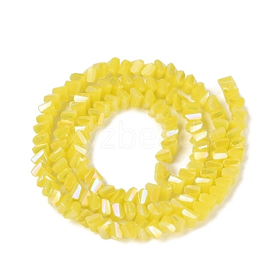 Electroplate Opaque Glass Beads Strands EGLA-Q139-01A-C12-1