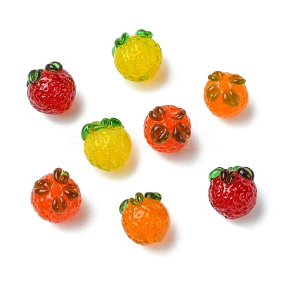 8Pcs 4 Colors Handmade Lampwork Beads LAMP-CJ0002-71-1