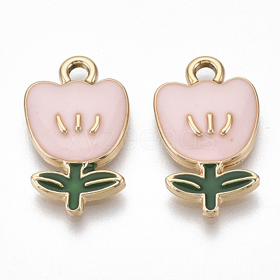 Eco-Friendly Zinc Alloy Pendants X-ENAM-R051-06-03G-NR-1