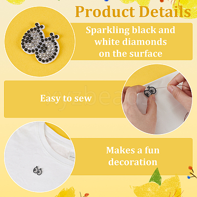 50Pcs Eye Hotfix Rhinestone Sew on Patches DIY-FG0007-30-1