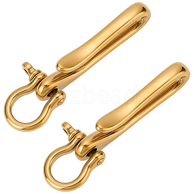 2Pcs Brass Shackle Clasps KK-WR0001-56-1