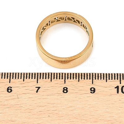 304 Stainless Steel Micro Pave Cubic Zirconia Finger Rings for Women RJEW-K315-02G-1