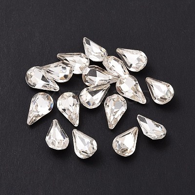 Glass Rhinestone Cabochons GGLA-P002-07C-01-1