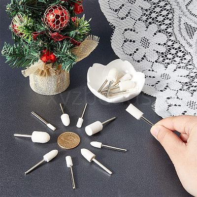 60Pcs 12 Style Multifunctional Cone & Column Head Wool Felt Polishing Bits FIND-FH0005-20-1