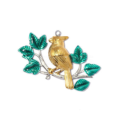 304 Stainless Steel Enamel Pendants STAS-OY014-14G-1