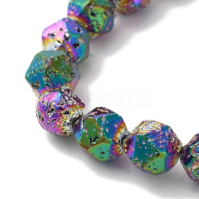 Blaking Painted Natural Lava Rock Beads Strands G-B086-A01-01B-1