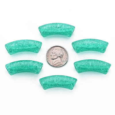 Transparent Crackle Acrylic Beads CACR-S009-001A-NM-1