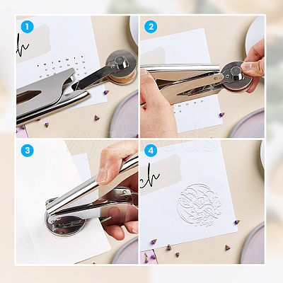 Stainless Steel Seal Embosser TOOL-WH0124-026-1