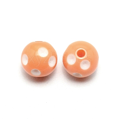 Opaque Resin Beads LS-RESI-WH0026-10A-1