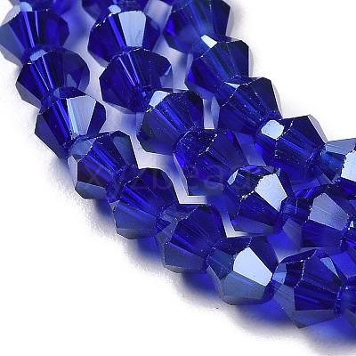 Transparent Electroplate Glass Beads Strands EGLA-A039-T3mm-B06-1