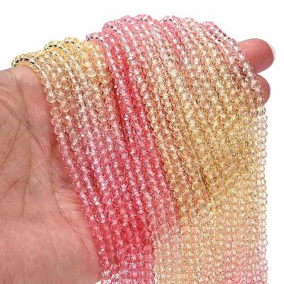 Transparent Painted Glass Beads Strands LS-DGLA-A034-T3mm-A09-1