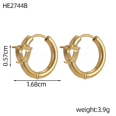 304 Stainless Steel Hoop Earring STAS-OY012-01G-1