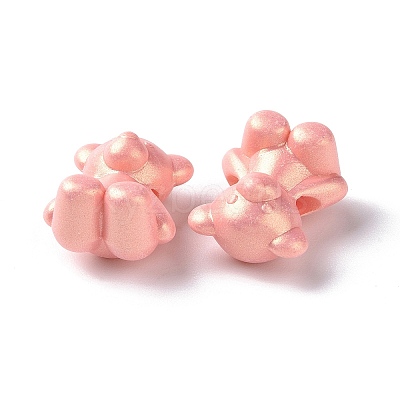 Opaque Acrylic Glitter Beads OACR-E010-06-1