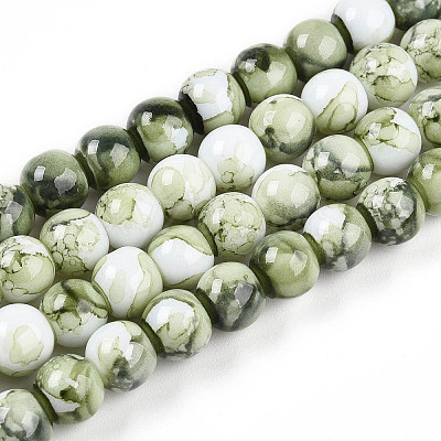 Baking Paint Glass Beads X1-DGLA-N003-8mm-C06-1