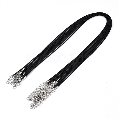Waxed Cotton Cord Necklace Making MAK-YWC0001-01P-01-1