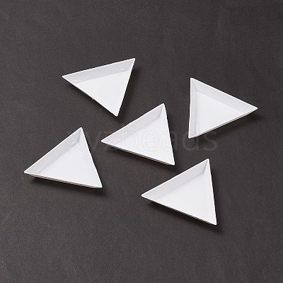 Polypropylene(PP) Triangle Nail Art Rhinestone Sorting Trays DIY Decals LS-MRMJ-G003-02-1