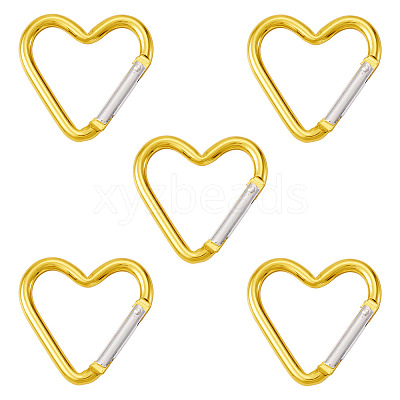 5Pcs Zinc Alloy Spring Gate Rings FIND-TA0009-73G-1