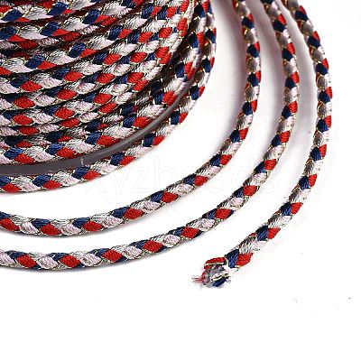 11M Polyester Braided Cord with Cotton Core & Metallic Thread OCOR-Z006-01-01-1