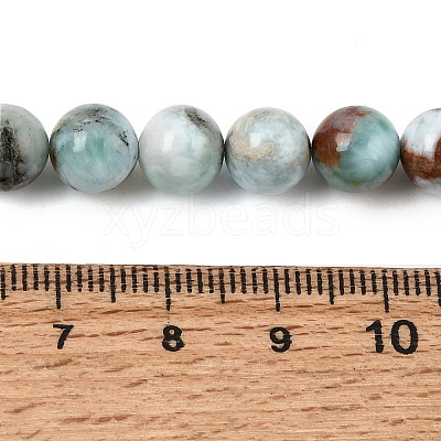 Natural Larimar Beads Strands GG-CBA19D6-A01-8mm-1
