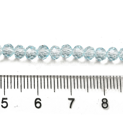 Transparent Baking Paint Glass Beads Strands DGLA-A034-T4mm-D06-1