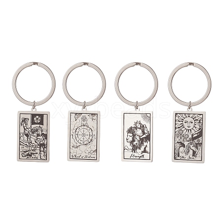 Tarot Card Theme 201 Stainless Steel Keychain KEYC-JKC00445-1