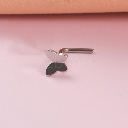 304 Stainless Steel L-Shaped Nose Rings WGAA0D0-01-1