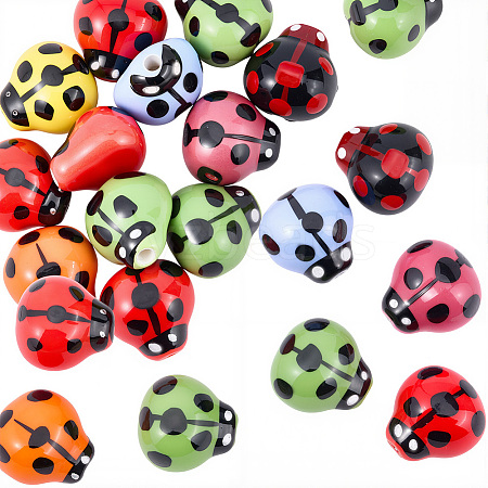 20Pcs Handmade Porcelain Beads PORC-SC0001-57-1