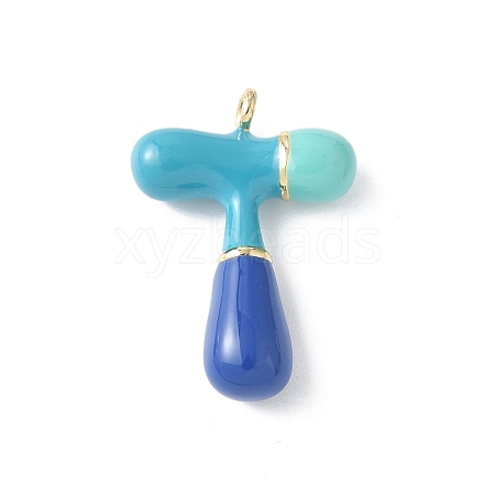 Brass Enamel Pendants KK-E093-03G-T-01-1