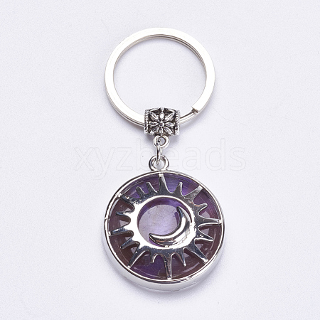 Natural Amethyst Keychain KEYC-G043-B05-1