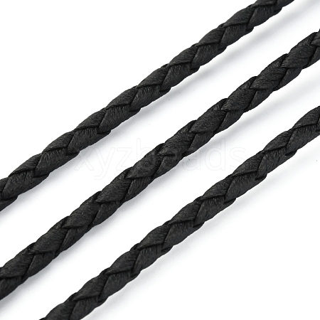 Braided PU Leather Cords WL-WH0005-002B-1