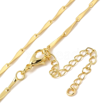 Brass Twist Link Chain Necklace Making NJEW-B119-10G-1