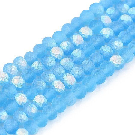 Transparent Glass Beads Strands EGLA-A044-T4mm-MB08-1