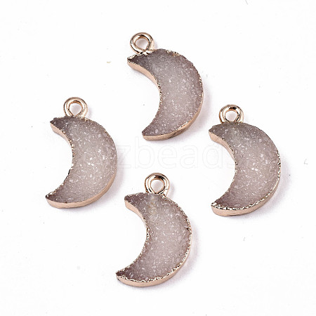 Druzy Resin Pendants RESI-S383-063C-1