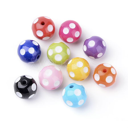 Opaque Acrylic Beads SACR-S146-18mm-M-1