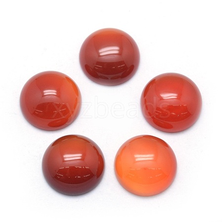 Natural Carnelian Cabochons G-P393-R18-14mm-1