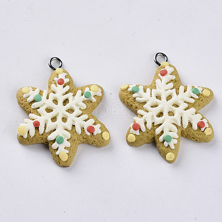 Handmade Polymer Clay Pendants X-CLAY-S093-28-1