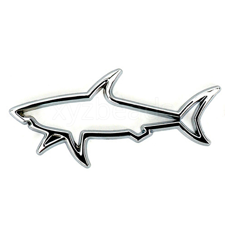 Zinc Alloy 3D Shark Car Sticker Decals AUTO-PW0001-52D-1