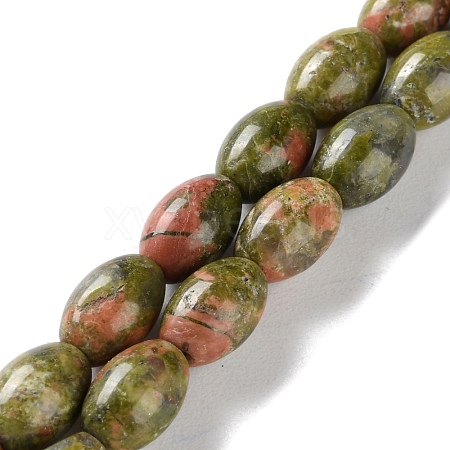 Natural Unakite Beads Strands G-I369-B13-01-1