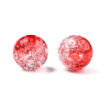 Transparent Crackle Acrylic Beads CACR-N002-27B-1