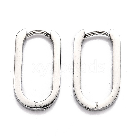 Tarnish Resistant 304 Stainless Steel Huggie Hoop Earrings STAS-J033-11C-P-1