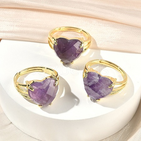 Brass Cuff Open Rings RJEW-D347-01G-13-1