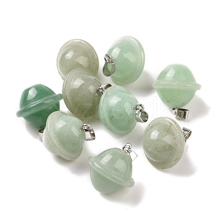 Natural Green Aventurine Pendants G-B041-01P-14-1