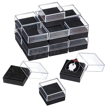 Plastic Badge Storage Box CON-WH0086-121C-1