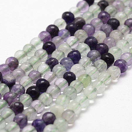 Natural Fluorite Bead Strands LS-G-D840-56-4mm-AB-1