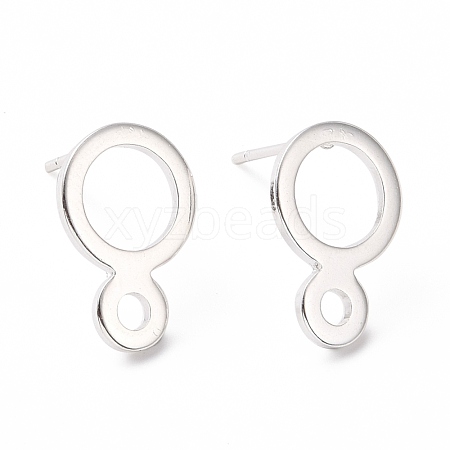 201 Stainless Steel Stud Earring Findings STAS-K241-21S-1