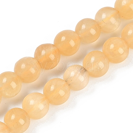 Natural Yellow Calcite Beads Strands G-B125-D01-01-1